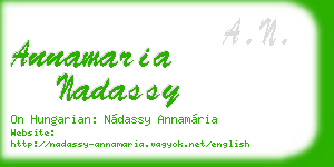 annamaria nadassy business card