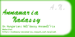 annamaria nadassy business card